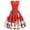 Red, variant on Odeerbi Christmas Dresses for Women 2025 Slim Print Lace Swing Dress Sleeveless Round Neck Dress Red