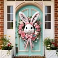 thumbnail image 2 of YWIYIUD 1PC Happy Easter Door Cover Easter Decorations, 71x35 Inch Easter Rabbit Eggs Door Banner Welcome Easter Banner Spring Theme Rabbit Door for Front Door Wall Indoor Outdoor Home Decor, 2 of 7