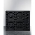 thumbnail image 1 of 24 in. Wide 4-Burner Gas Cooktop, Black, 1 of 1