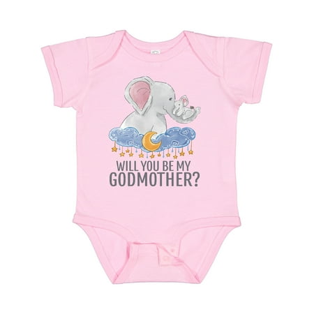 

Inktastic Will You Be My Godmother Gift Baby Boy or Baby Girl Bodysuit