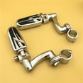 thumbnail image 4 of HTT-MOTOR Chrome Peg Mounting Kit Lightning Style Foot Peg For Bike Equipped with 1-1/4 inch (1.25") Front Engine Guard Frame Tube Iron 883 XL883N Electra Glide Ultra Road King FLHR, 4 of 6