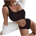 thumbnail image 2 of Fashionista Lady Sexy Containing Chest Pad Print Bikini Set One -Piece Tummy Control Bathing Suits For Women Party Beach on Clearance, 2 of 7