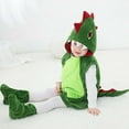thumbnail image 6 of KAUOD Toddler Dinosaur Jumpsuits with Shoes Plush Halloween Hoodie Romper Fall Outfits Kids Fleece Sleeveless Jumpsuits, 6 of 8