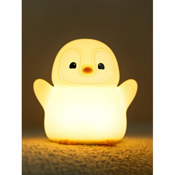 Lámpara YuanDian Penguin Night Light de silicona, suave al tacto