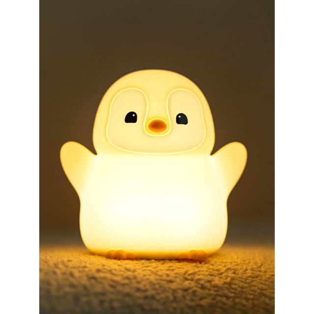 Lámpara YuanDian Penguin Night Light de silicona, suave al tacto
