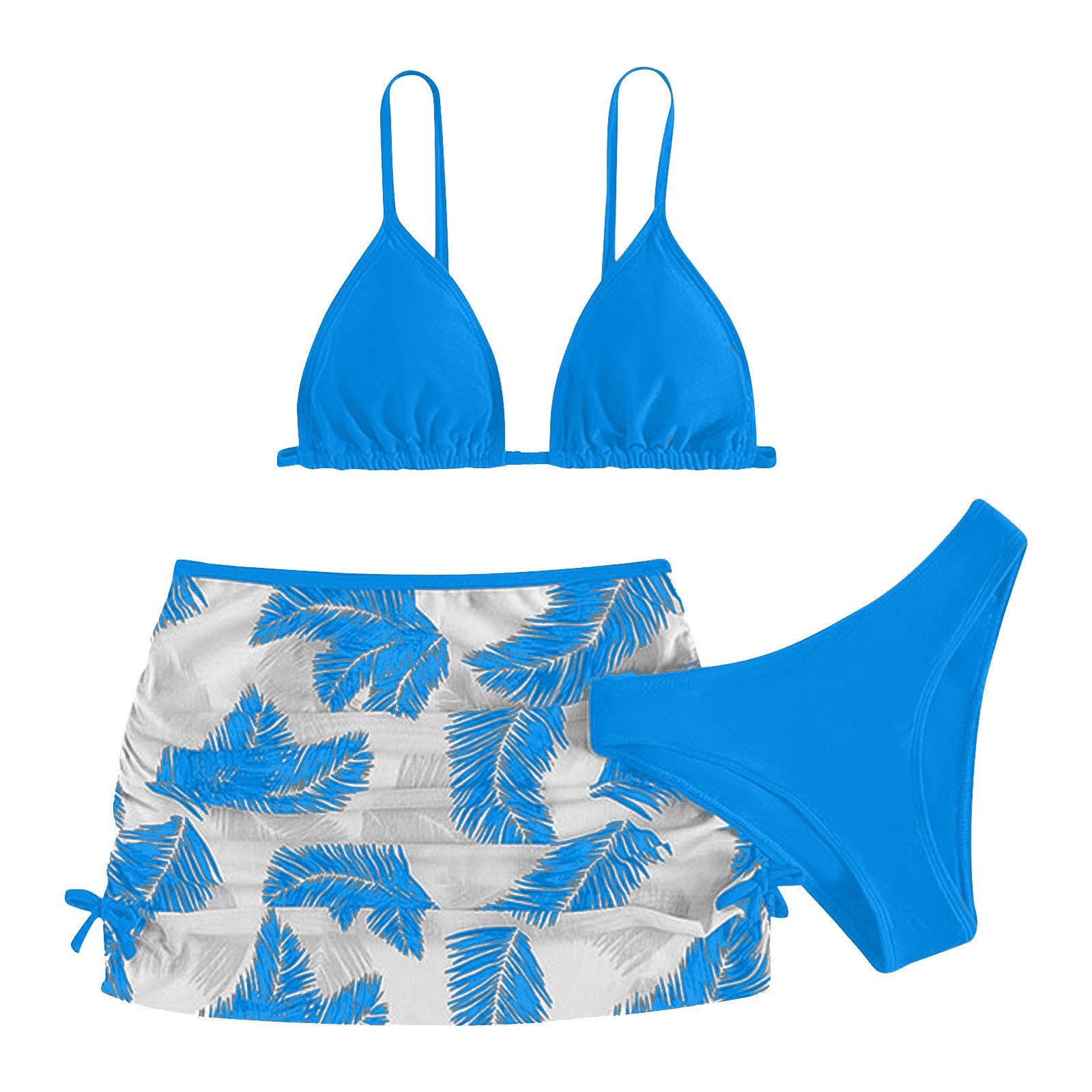Shadoumai Girls Swimsuit Size 6 Cute Ruffle Girls Bikini Tie-Straps Tankini for Girls 3 Pieces Girls Dress Up Clothes Contrast Trim Modest Swimwear
