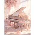 thumbnail image 1 of (HQ362) Resina Serie Abstracta Color Rosa Piano Diamante 30*40CM, 1 of 9