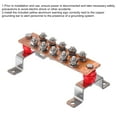 thumbnail image 5 of Uxcell 1 Set Wall Mounted 8" x 2" x 1/4" Copper Ground Bar with 10 Terminal Positions Ground Bar Kit, 5 of 5