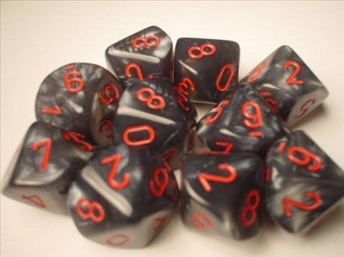 Chessex Dice Sets: Velvet Black with 