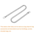 thumbnail image 3 of Uxcell Iron Flat Chain Strap, 24" Handbag Chains Purse Straps DIY Replacement, Silver, 3 of 6