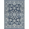 thumbnail image 3 of Madison Traditional 5' x 7' Dark Blue Polypropylene Indoor Area Rug, 3 of 9