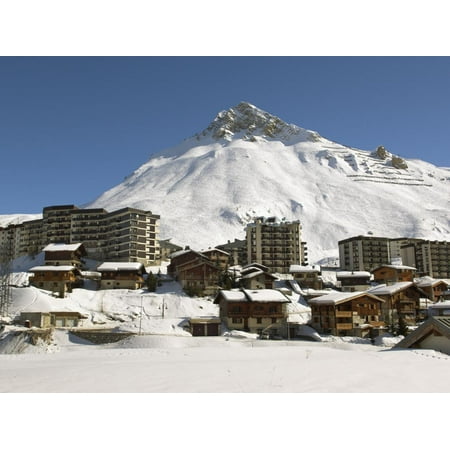 Alpine Ski Resort, Tignes-Le-Lac, Tignes, Savoie, Rhone-Alpes, French Alps, France, Europe Print Wall Art By Matthew
