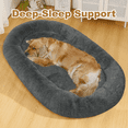 thumbnail image 6 of Large Dog Bed 67x43x8 Inches Dark Gray - Super Soft, Machine Washable & Portable With Handles, Non-Slip Bottom For Safety, 6 of 6