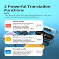 thumbnail image 2 of CHOK Écouteurs Traducteurs de Langues en Temps Réel Bluetooth 5.3 Denoise Écouteurs Traducteurs Supportent 144 Langues avec Application dans une Étui Transparente pour Téléphone Intelligent Blanc, 2 of 8