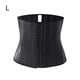 thumbnail image 4 of Qarigey Entrenador de cintura Cincher deshuesado de acero, faja recortadora, corsé para mujer, ropa moldeadora, accesorios de látex, Ropa interior Negro/L, 4 of 6