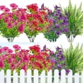 thumbnail image 7 of Studyset Artificial Flowers for Outdoors, UV-Resistant Faux Plant, 30 Bundles Multicolor Silk Fake Flowers with Ferns, Spring Summer Decoration for Home Planter Porch Patio Yard, 7 of 7