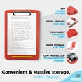 thumbnail image 3 of Enday Clipboard with Storage Case Heavy Duty Clipboards School Supplies Red, 3 of 7