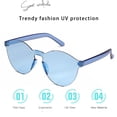 thumbnail image 4 of Wutalume Frameless Transparent Candy Color Sunglasses, Europe and America Style Couple Matching Glasses, UV Protection Lightweight Sun Glasses for Men and Women,Light blue, 4 of 4