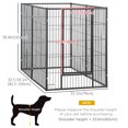 thumbnail image 3 of PawHut 6 Panel 32.5" - 59" x 40" Heavy Duty Dog Playpen for S, M and L Dogs, 3 of 10