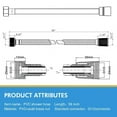 thumbnail image 6 of PVC Anti-Kink Shower Hose, 3-Layer Reinforced (Anti-Burst/Heat-Resistant), Universal G1/2" Fit for Bathroom/Bidet/Tub/Pet Washing, White, 6 of 6