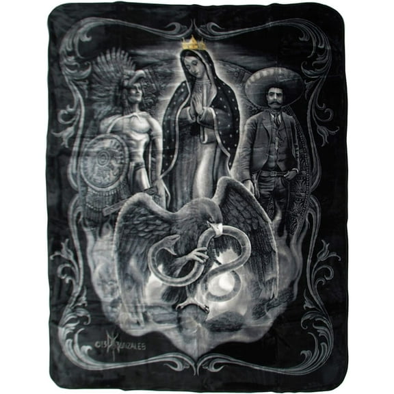 Plush Throw Blanket - La Reina - Queen Bed 79"x 95" - Faux Fur Blanket for Beds, Sofa, Couch, Picnic, Camping