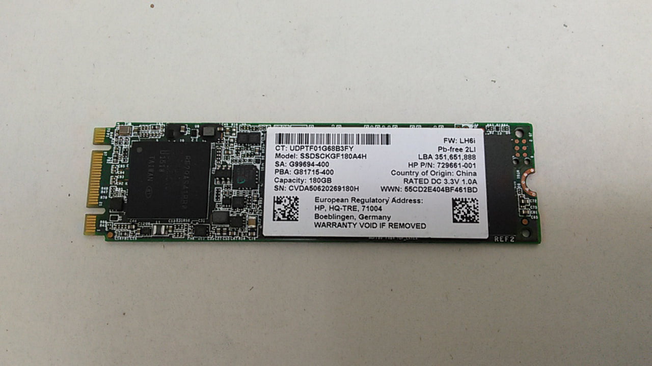 HP Intel Pro 1500 SSDSCKGF180A4H 180GB 729661-001 SSD Hard Drive 
