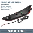 thumbnail image 6 of Unique Bargains Pair Rear Bumper Reflector Fog Brake Tail Light Red LED for Hyundai Accent 924051R200, 6 of 6