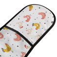 thumbnail image 2 of Dailycode Double Sided Oven Mitt with Loop Heat Resistant Kitchen Long Potholders 7" x 35" Cute Chicken and Dots, 2 of 6