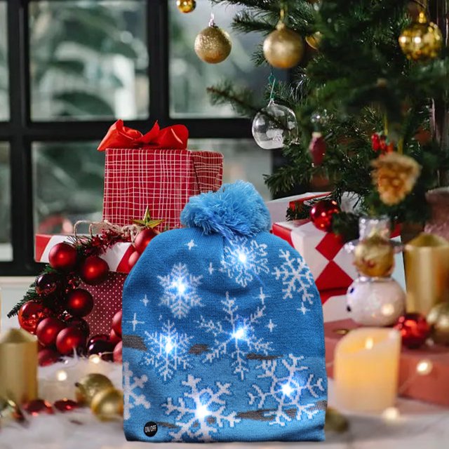 Gorro navideño Sombrero de Navidad de punto Patrón de dibujos animados Sombrero cálido Suave Colorido Año Nuevo Regalos de Navidad