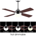 thumbnail image 5 of Ovlaim 48inch Modern Brown Indoor Ceiling Fan with Light and Remote, 4 Blades, Brushed Nickel Steel, 5 of 7