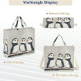 thumbnail image 6 of FORMRS Womens Corduroy Tote Bag Crossbody Shoulder Handbag with Pocket, Cute Puffin, 6 of 7