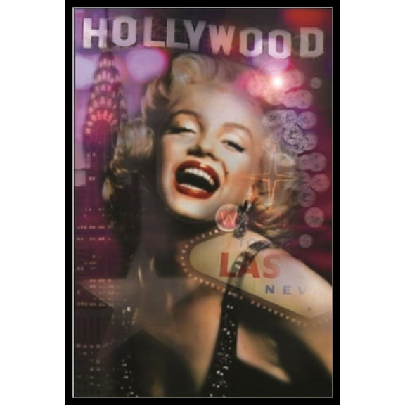 Marilyn Monroe Hollywood Laminated & Framed Poster (24 X 36)