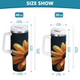 thumbnail image 3 of DIXRUYEE Steel Water Bottles Tumbler Creative Radiant Orange Blossoms Pattern 40oz/30oz, 3 of 9