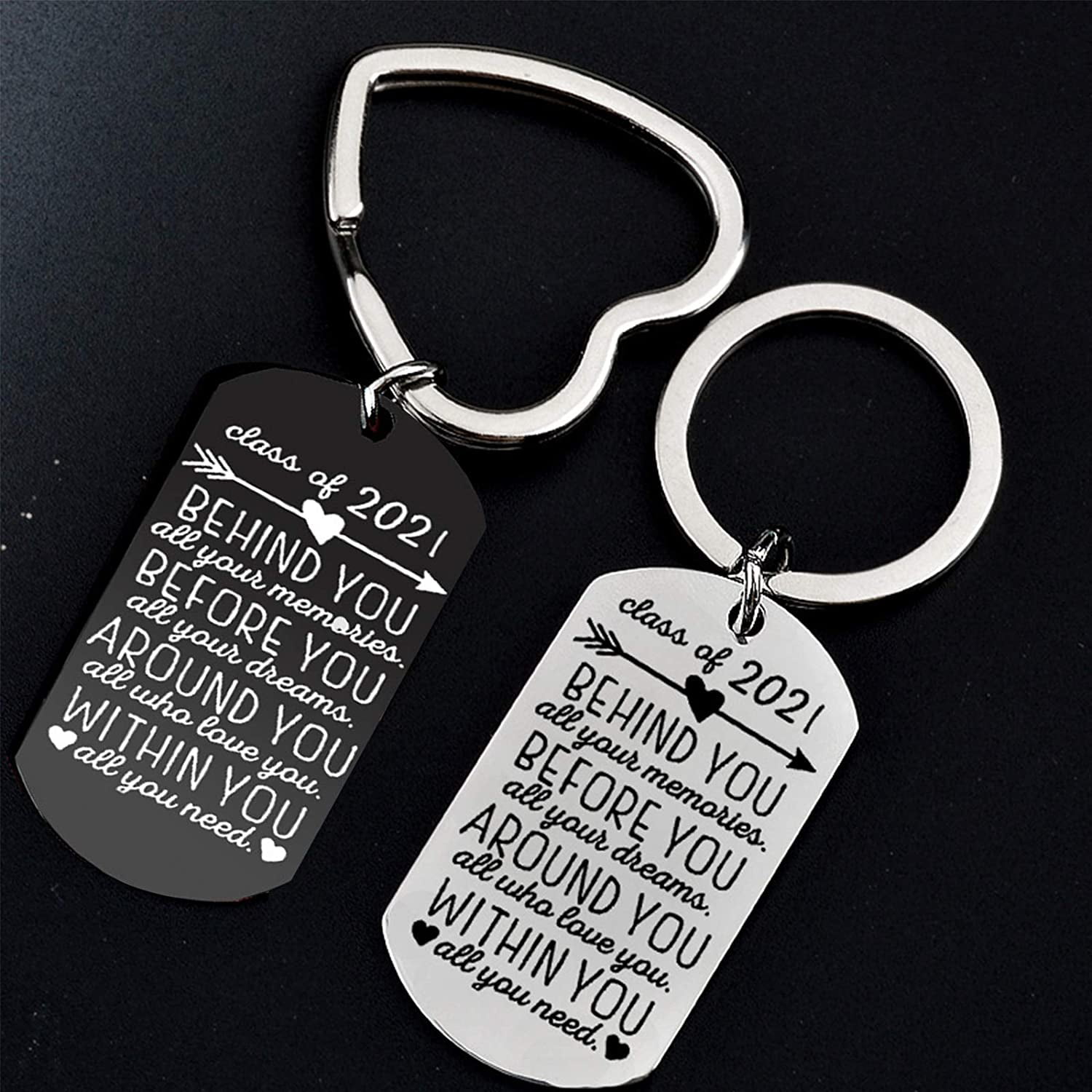 Class of 2021 Keychain Graduation Gifts, Pack Rectangle