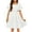 White, variant on Arshiner Girls Dresses Square Neck Cut Out Shirred Ruffle Hem Funeral Semi Formal