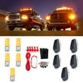 thumbnail image 3 of CCIYU 5x Smoke Cab Marker Clearance Light lamp Lens + Bright Yellow T10 LED Bulbs W/Base Housing + 1 Set Wiring Pack Switch Assembly Wire Harness, 3 of 5
