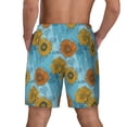 thumbnail image 4 of Uemuo Sunflowers Pattern Mens Swim Trunks Quick Dry Board Shorts with Mesh Lining, Stretch Beach Shorts Quick Dry No-Chafing Board Shorts-XX-Large, 4 of 9