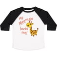 thumbnail image 3 of Inktastic My Meemaw Loves Me- Cute Giraffe Boys or Girls Toddler T-Shirt, 3 of 5