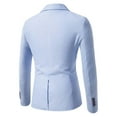 thumbnail image 3 of Kureaily Men's Casual Fashion Casual Slim One Single Suit Jacket, 3 of 8