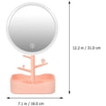 thumbnail image 2 of Lighted Makeup Mirror with Storage Box Tabletop Vanity Makeup Mirror Rechargeable for Home Bathroom Bedroom Vanity Mirrors, 2 of 8