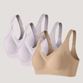 thumbnail image 2 of Seamless Bras for Women, 3-Pack Solid Color Lifting and Gathering Underwire T-Shirt Bra with Full Coverage for Everyday Wear, 2 of 9
