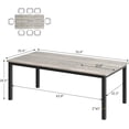 thumbnail image 3 of Qinaqin 71-Inch Industrial Madera cm de Profundidadining Mesa con Metálico Legs para 6 8 People Moderno Farmhouse Style Kitchen o Living Sala, 3 of 7
