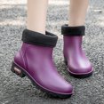 thumbnail image 5 of IUJSOY Women's Rain Boots with Warm Plush Lining Chelsea Boots Women Waterproof Rubber Boots, 5 of 6