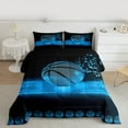 thumbnail image 2 of Homewish Basketball Game Full Size Comforter Sets,Sport Theme Bedding Comforter Set,Blue Black Bedding Sets For Boys Kids,Breathable Home Decor Reversible,3pcs, 2 of 8