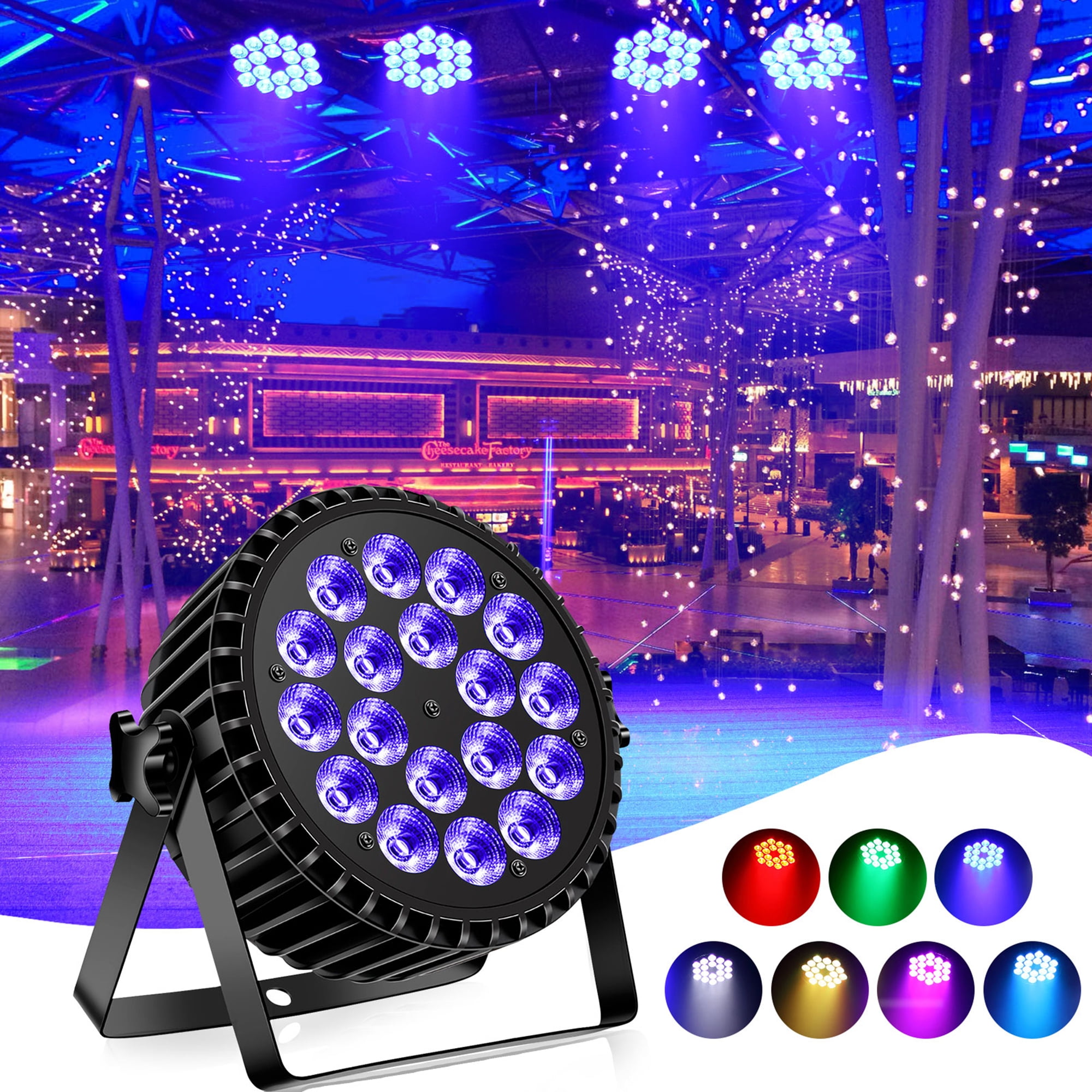 するポリシ Waterproof Stage Lights， HOLDLAMP 18x10W RGBW DJ PAR Lights， LED