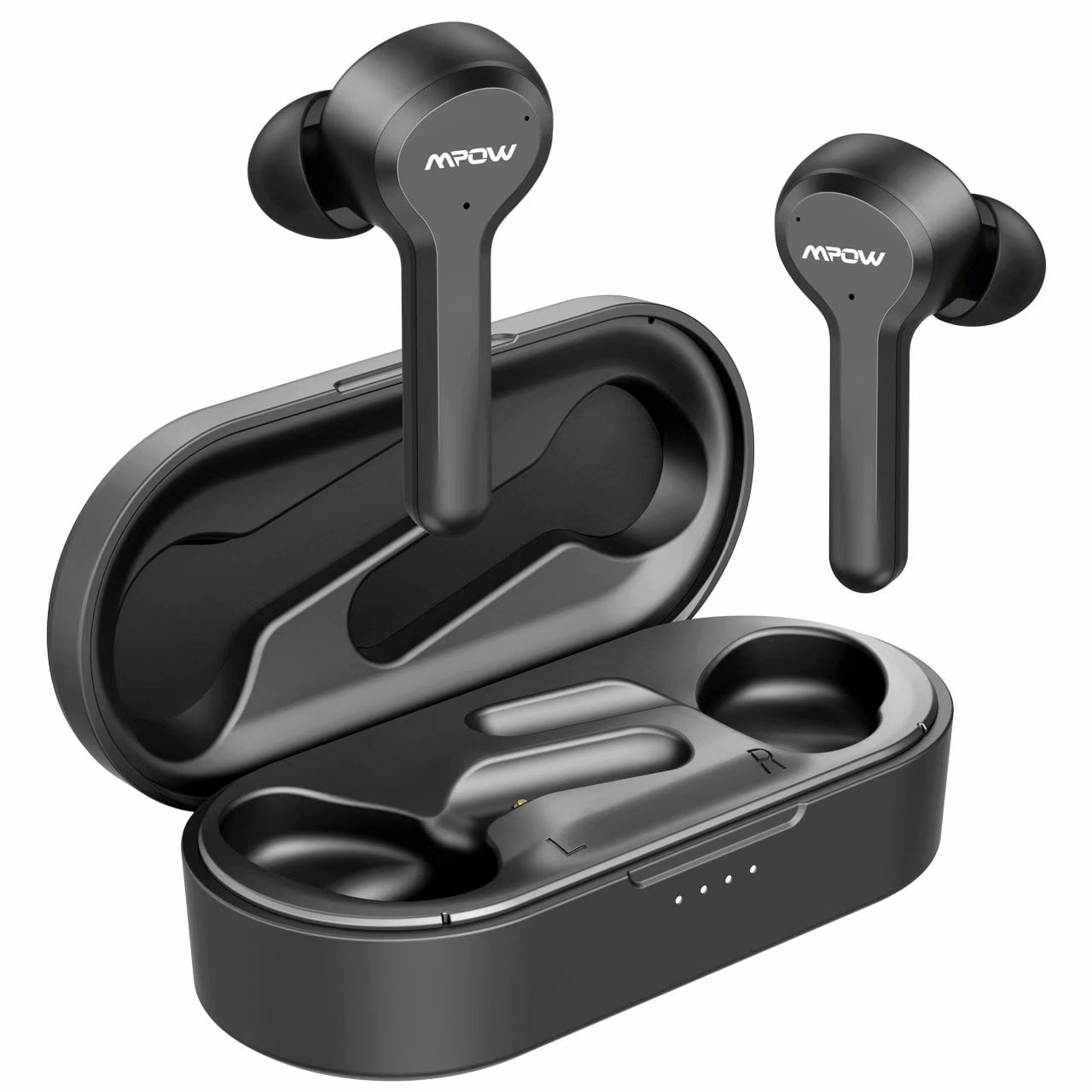 in-Ear Noise Cancelling Stereo Headset Wireless Bluetooth Earbuds with Portable Charging Case 157 Anti-Sweat Earplugs Gym Running for All Smartphones Long Battery Life 