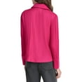 thumbnail image 2 of DKNY womens  Pleated Satin Blouse, l, Pink, 2 of 3