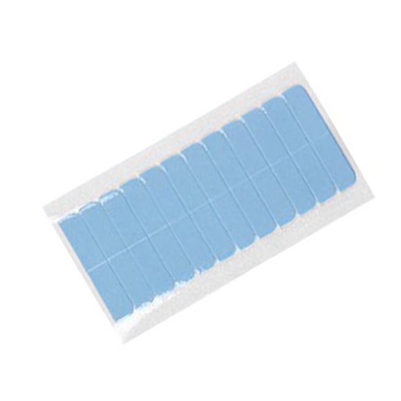 Soidarity 12 piezas de cinta de pestañas en extensiones de cabello, suministros para el hogar, manualidades DIY, pegatina de doble cara, cintas de peluca Cuidado del cabello pestaña azul1*4cm*12P Soidarity CE011469-01B