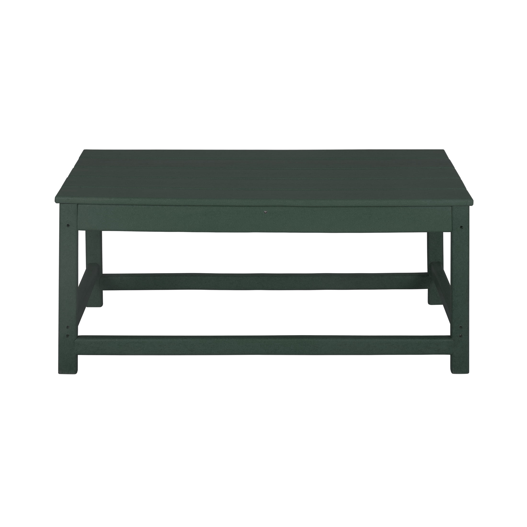 WestinTrends Malibu 3-Pieces Outdoor Table Set, Includes 1 Coffee Table and 2 Side Table, All Weather Poly Lumber Adirondack Patio Furniture Set, Dark Green