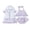 Purple, variant on BemeyourBBs Toddler Baby Girl 3 Piece Swimsuit with Cover up Set Infant Bathing Suit Sleeveless Stripe Halter Top Bikini Bottom Coverups Set Summer Pool Beachwear